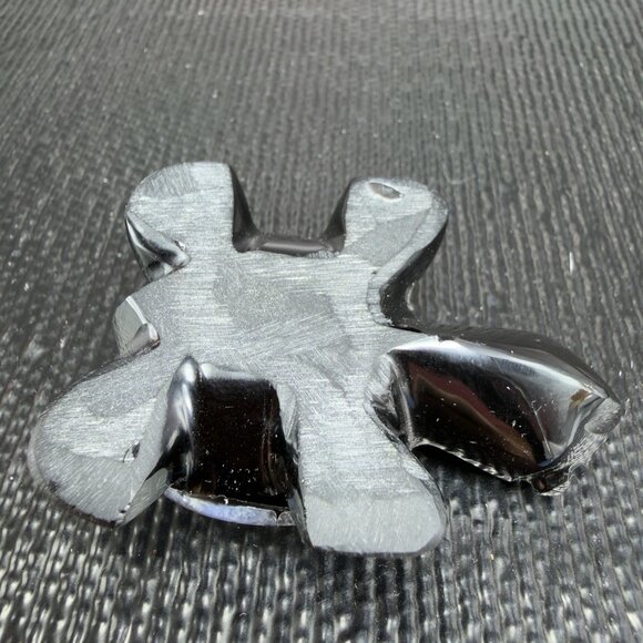 Hand Carved Small Black Turtle Abalone Mother Of Pearl Amphibian Figurine VTG - Picture 8 of 11